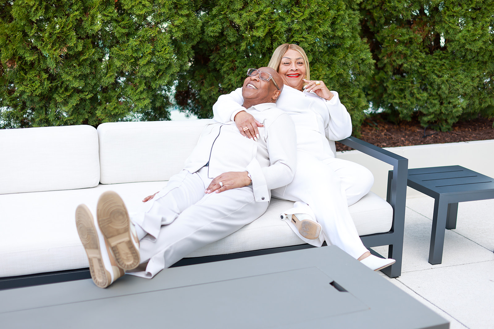 The Johnsons together after 55 years of marriage